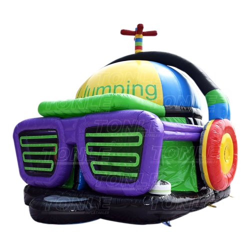 3D helmet headset inflatable disco dome bouncer DJ bounce house for