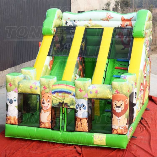 zoo inflatable animal slide for sale