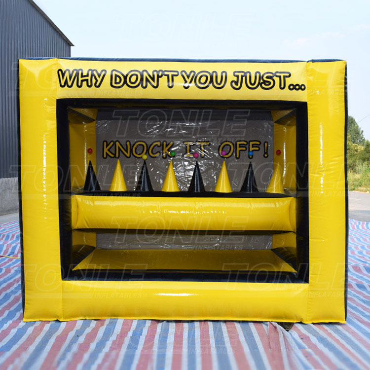 knock me out down inflatable archery hoverball tag game