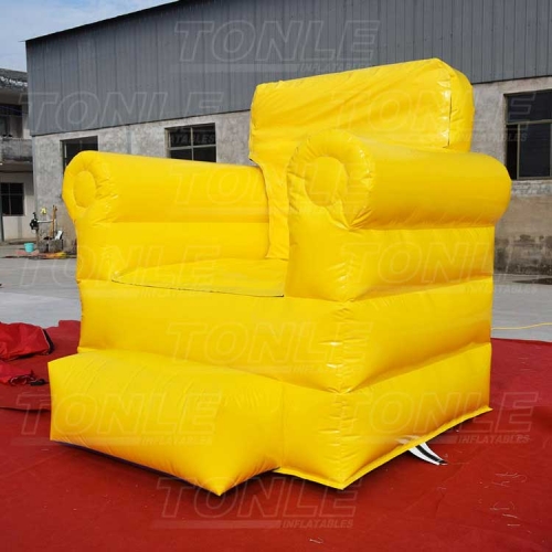 cheap custom inflatable yellow sofa mode factory & manufacturer Tonle Inflatables
