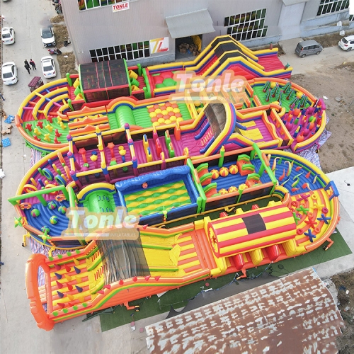 large inflatable obstacle course